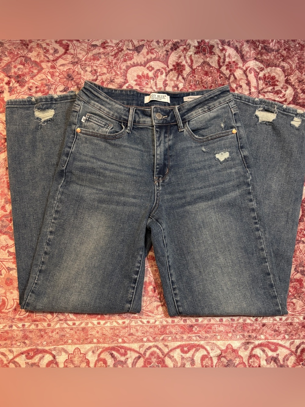 Judy Blue faded blue jeans